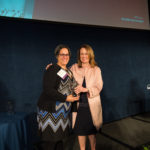 Kathy Flaherty accepting the award for Advocate of the Year